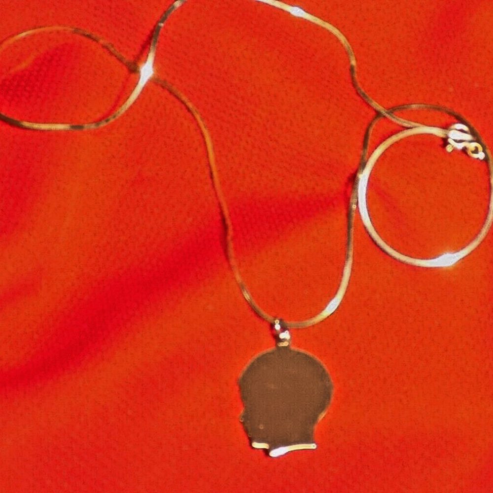 Sterling Silver 16" Necklace & Pendant figure Young Boy